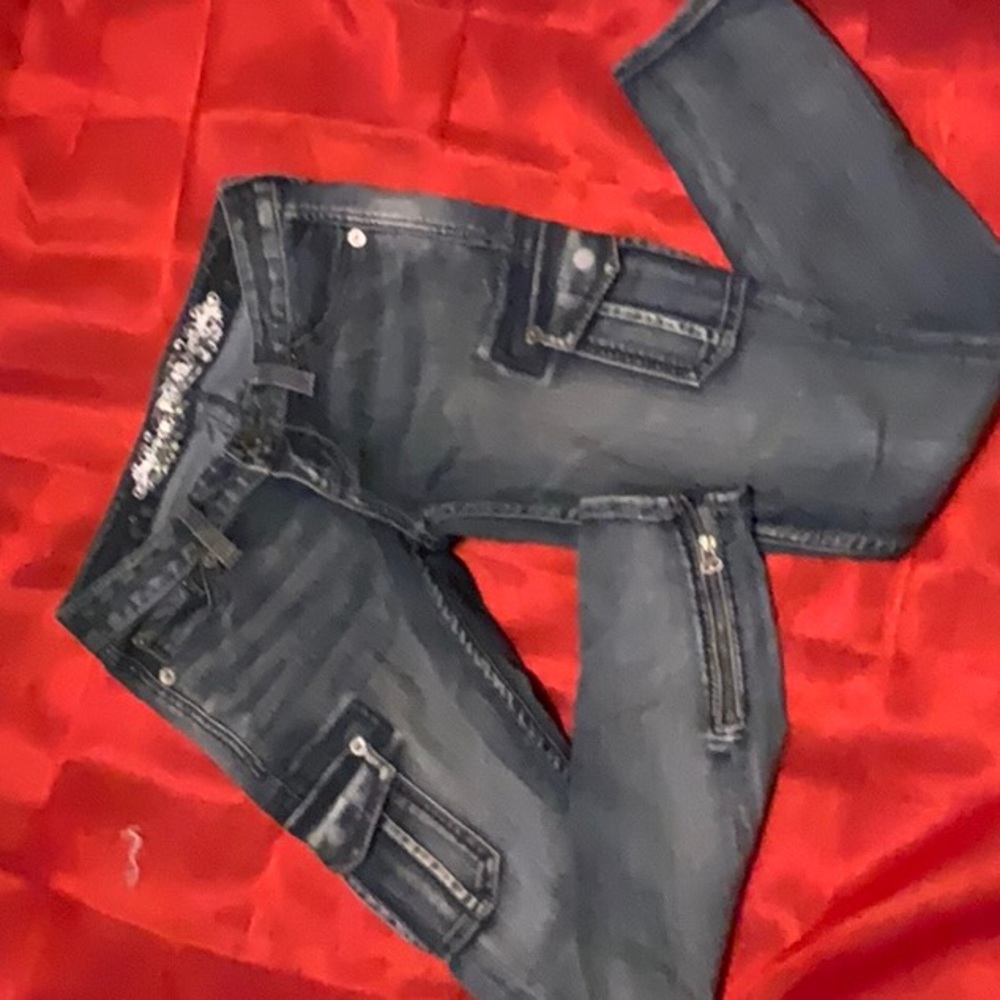 ULTRA Low Rise Ankle Zip Jeans, 7 pockets